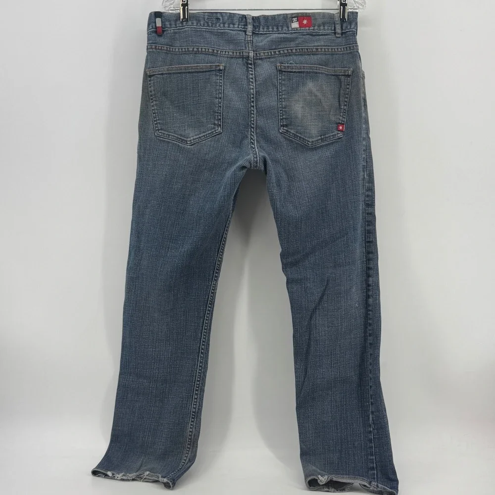 DC Shoes Mens Straight Leg Distressed Skate Denim Jeans Blue Size 33x28